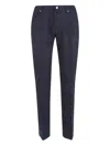 Jacob Cohen Logo-patch Trousers In Blue