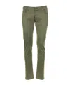 Jacob Cohen Green 5-pocket Trousers In Cotton In Green
