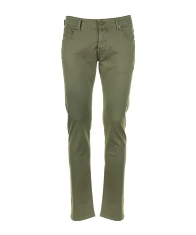 JACOB COHEN JACOB COHEN LOGO-PATCH STRAIGHT-LEG TROUSERS