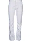 Jacob Cohen Logo-patch Trousers In White