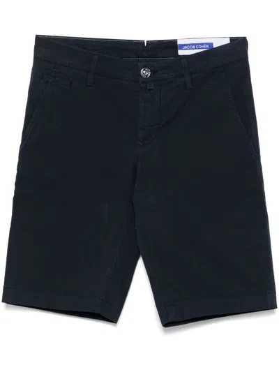 Jacob Cohen Logo-plaque Chino Shorts In Blue