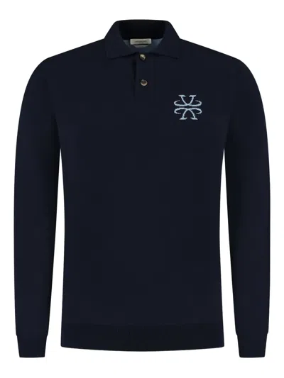 Jacob Cohen Logo Polo Shirt In Blue