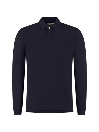 Jacob Cohen Logo-embroidered Long-sleeve Polo Shirt In Multi