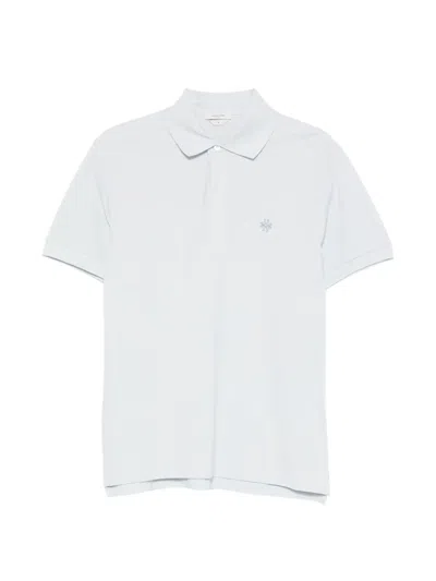 Jacob Cohen Logo-embroidered Piqué Polo Shirt In Blue