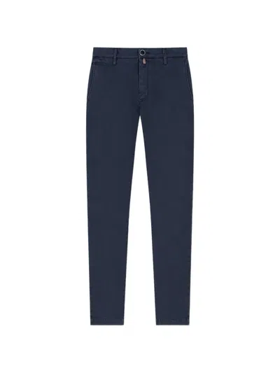 Jacob Cohen Logo-embroidered Trousers In Blue