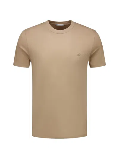 Jacob Cohen Logo-embroidered T-shirt In Brown