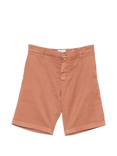 Jacob Cohen Logo-patch Cotton-blend Shorts In Orange