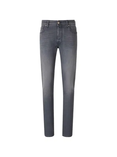 Jacob Cohen Logo-patch Jeans In Blue