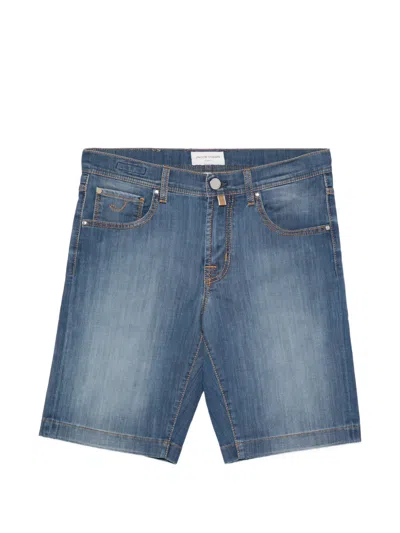 Jacob Cohen Logo-patch Shorts In Blue