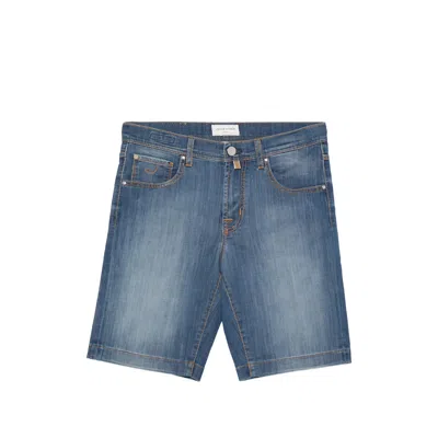 Jacob Cohen Logo-patch Shorts In Blue