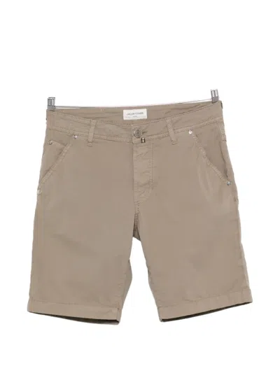 Jacob Cohen Logo-patch Shorts In Brown