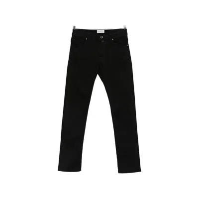 JACOB COHEN LOGO-PATCH SLIM-FIT JEANS