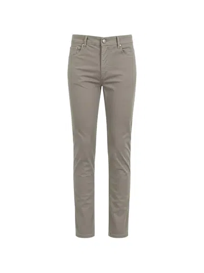 Jacob Cohen Elephant Grey Cotton Jeans In Brown