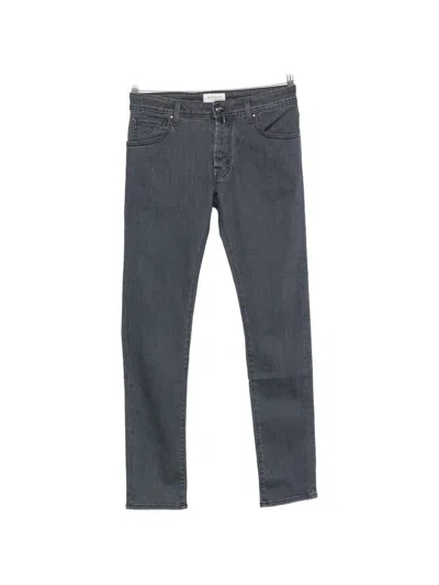 Jacob Cohen Logo-patch Straight-leg Jeans In Blue