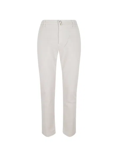 Jacob Cohen Logo-patch Straight-leg Trousers In Neutrals