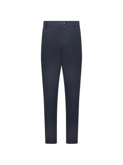 Jacob Cohen Logo-patch Trousers In Blue