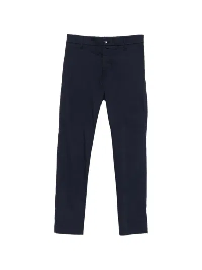 Jacob Cohen Night Blue Cotton Blend Tapered Leg Trousers