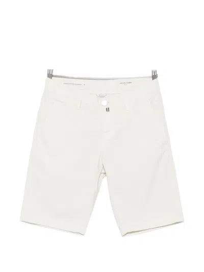 Jacob Cohen Logo-plaque Chino Shorts In White