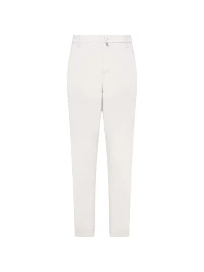 Jacob Cohen Logo-plaque Trousers In Gray