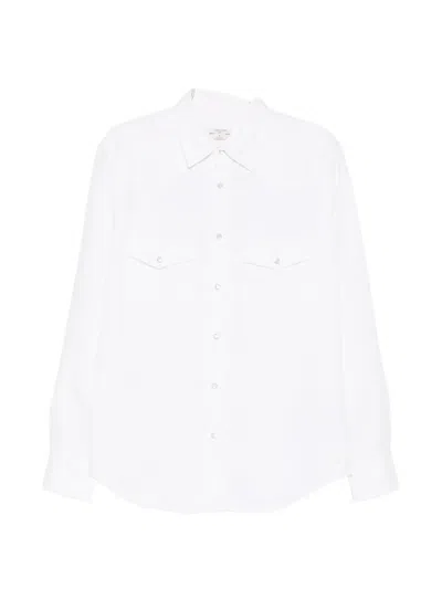 Jacob Cohen Long-sleeve Pocket Shirt In White