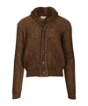 Jacob Cohen Long-sleeved Cardigan Sweater In Brown