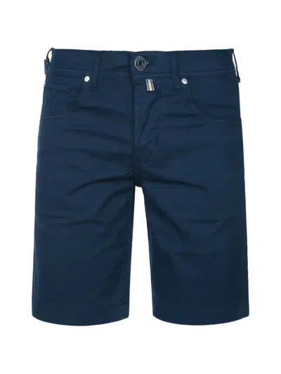 Jacob Cohen Lou Logo-patch Bermuda Shorts In Blue