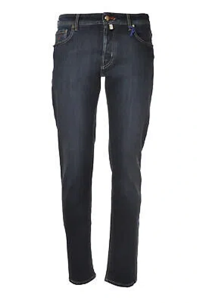 Pre-owned Jacob Cohen Man Jeans Aderente Denim 13633 In Blue
