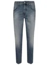 Jacob Cohen Slim Fit Light Blue Cropped Leg Denim Jeans In Blue