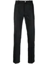 Jacob Cohen Mélange-effect Tailored Cotton Trousers In Grey