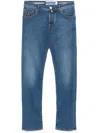 Jacob Cohen Slim Faded Effect Jeans With Belt Loops In Multicolor