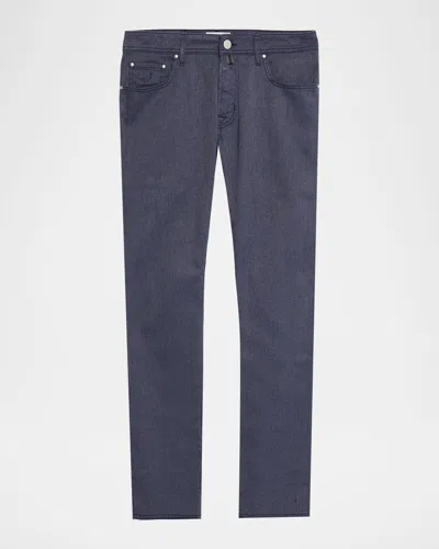Jacob Cohen Men's Bard Garment-dyed Slim Five-pocket Pants In Blue