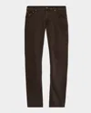 Jacob Cohen Men's Bard Garment-dyed Slim Five-pocket Pants In Brown
