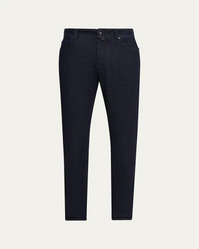 Jacob Cohen Men's Bard Overdyed Dark Blue Denim Slim Fit Jeans