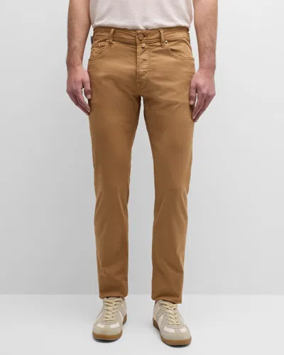 Jacob Cohen Men's Bard Slim Fit 5-pocket Trousers In Brown