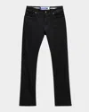 Jacob Cohen Men's Bard Slim-fit Cotton And Cashmere Jeans In Blue Pattern