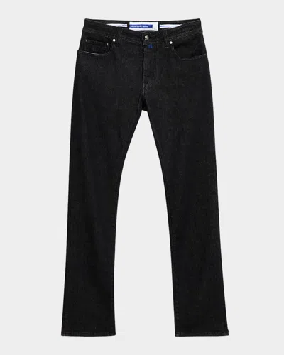 Jacob Cohen Men's Bard Slim-fit Cotton And Cashmere Jeans In Blue Pattern