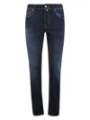Jacob Cohen 'scott' Blue Skinny Jeans With Contrasting Stitching In Blue