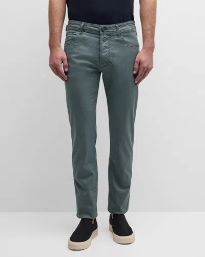 Jacob Cohen Men's Bard Slim Fit Stretch 5-pocket Pants In Gray