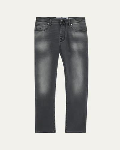 Jacob Cohen Men's Bard Slim-fit Washed Black Denim Jeans