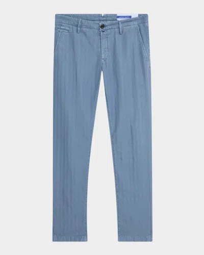 Jacob Cohen Men's Bobby Slim-fit Chevron Pants