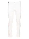 Jacob Cohen Crop Slim Single Pence Henry Pant In White