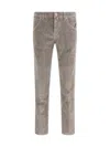 Jacob Cohen Five-pocket Corduroy Trousers In Gray