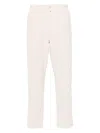 Jacob Cohen Men's Crop Slim Single Pence Henry Pant In White