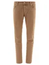 Jacob Cohen Men's Embroidered Jeans With Foulard In Brown