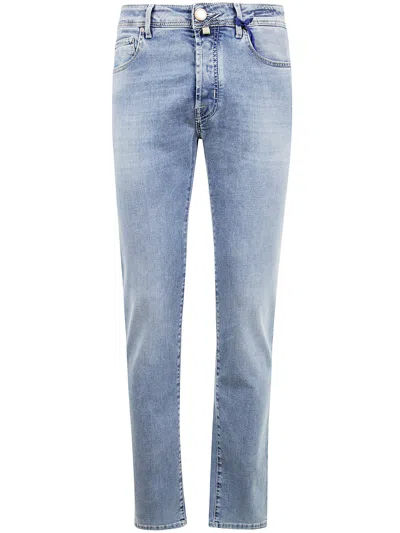 Jacob Cohen Men Pant 5 Pocket Slim Fit Bard Denim Blue Stretch