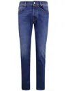 Jacob Cohen Slim Fit Five Pocket Denim Trousers In Blue