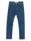 Jacob Cohen Skinny Stretch Cotton Long Jeans In Blue