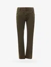 Jacob Cohen Men Regular Slim Fit Cotton Trouser With Back Pony-skin Patch In Brown