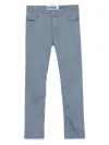 Jacob Cohen Men Slim Fit "bard" 5-pocket Trousers In Clear Blue