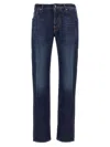 Jacob Cohen Slim Jeans With Back Patch Pockets In Blue